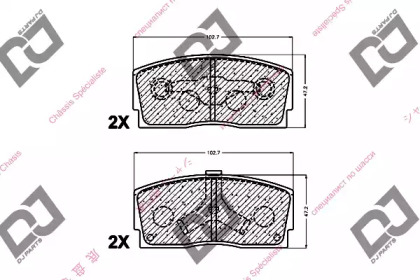 Комплект тормозных колодок DJ PARTS BP1424